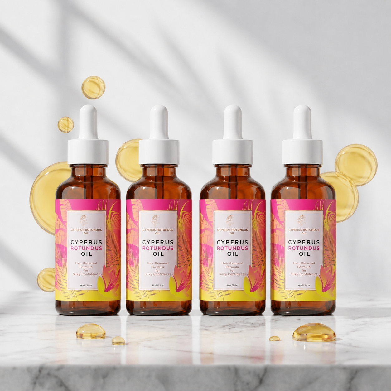 ELITEBLOOM™ Cyperus Rotundus Hair Reduction Oil
Less Hair. Smoother Skin