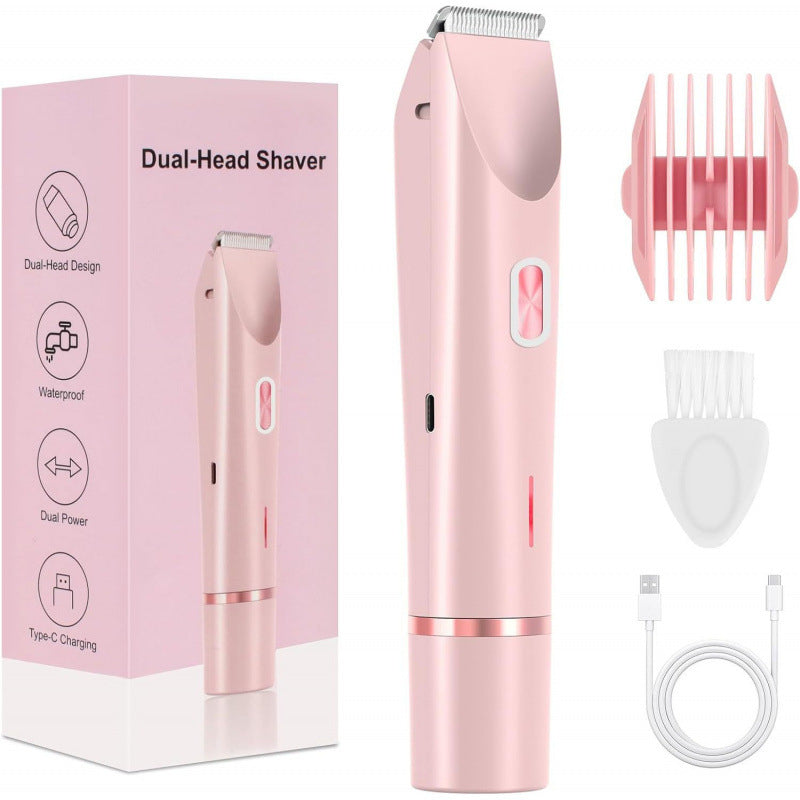 EliteBloom™ 2-in-1 Waterproof Bikini & Body Shaver – Dual-Head, Cordless, Rechargeable