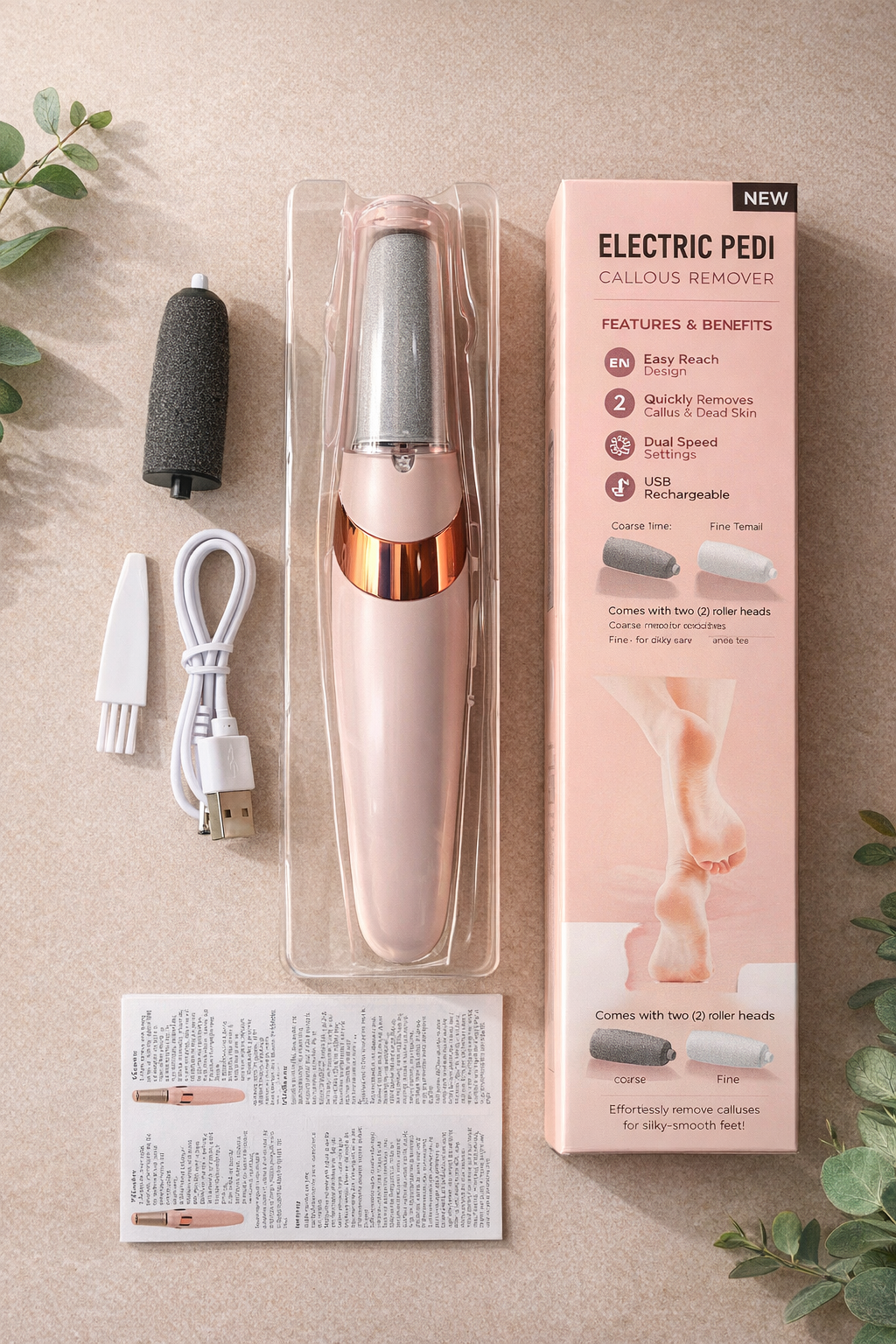 EliteBloom™ VelvetStep Electric Foot Grinder